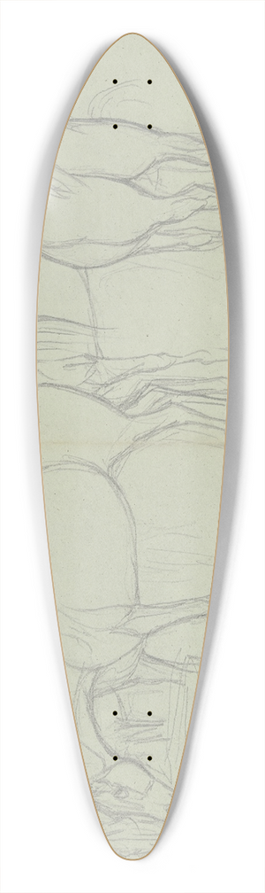 Ferdinand Fellner - Pferdeherde an der Trnke, Rangkmpfe austragend 39.3 inch art pintail longboard deck