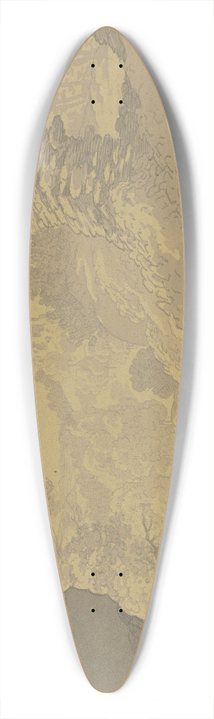 Ferdinand Fellner - Romantische Landschaft mit Hund 39.3 inch art pintail longboard deck