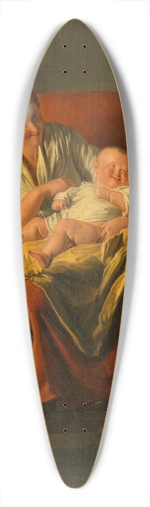Ferdinand Georg Waldmller - Mutterglck 39.3 inch art pintail longboard deck