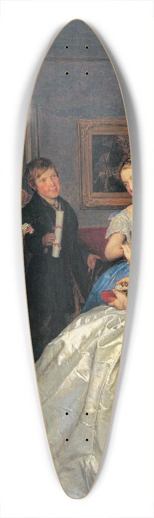 Ferdinand Georg Waldmller - Poor congratulations 39.3 inch art pintail longboard deck