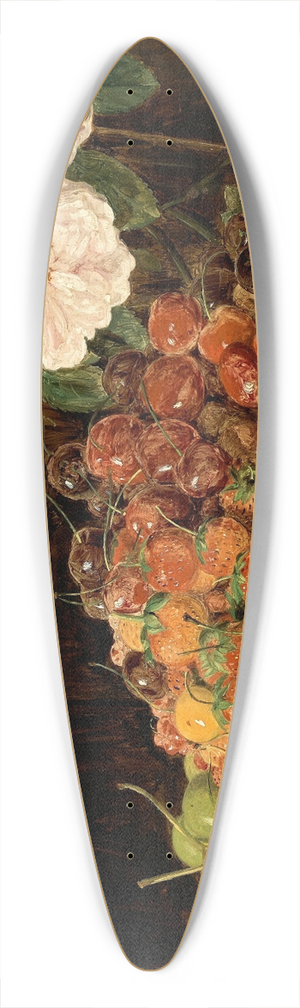 Ferdinand Georg Waldmller - Stillleben mit Rosen, Erdbeeren und Brot 39.3 inch art pintail longboard deck
