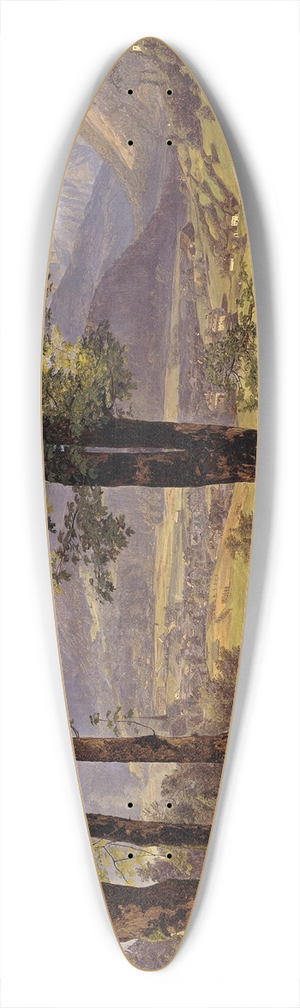 Ferdinand Georg Waldmller - View of Ischl 39.3 inch art pintail longboard deck