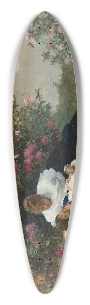 Ferdinand Heilbuth - At Rest Among The Flowers 39.3 inch art pintail longboard deck