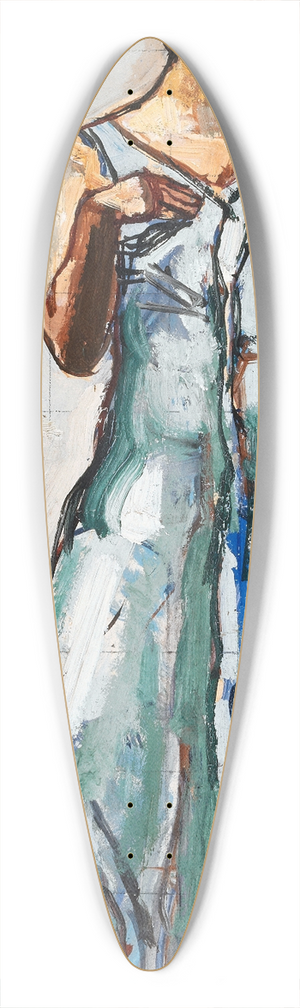 Ferdinand Hodler - View Into Infinity, Single Figure 39.3 inch art pintail longboard deck