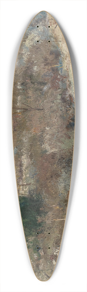 Ferdinand Katona - A Winter Landscape 39.3 inch art pintail longboard deck