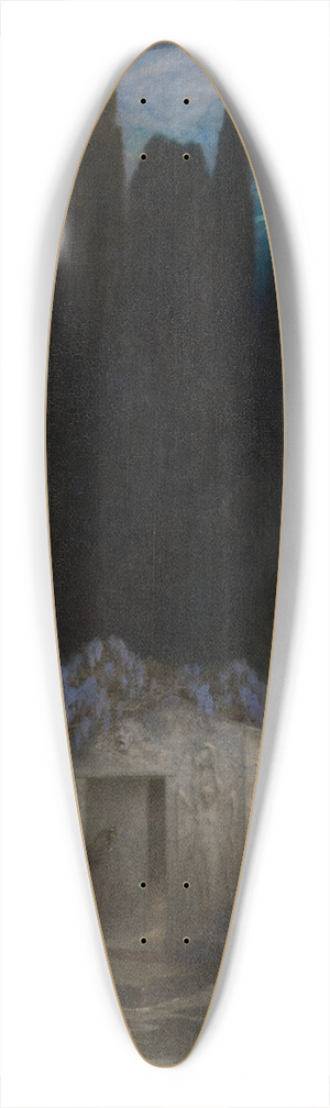 Ferdinand Keller - Bcklins Grab 39.3 inch art pintail longboard deck