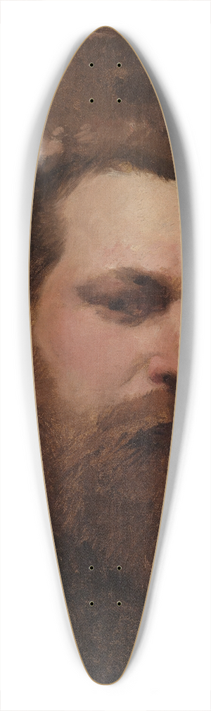 Ferdinand Keller - Self-portrait with fur hat 39.3 inch art pintail longboard deck