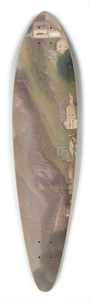 Ferdinand Lepie - Dorf in den Alpen 39.3 inch art pintail longboard deck