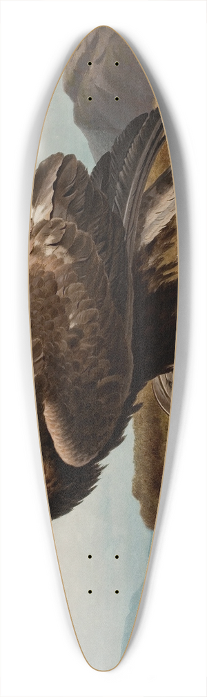 Ferdinand von Wright - Golden Eagle At A Cliffs Edge 39.3 inch art pintail longboard deck