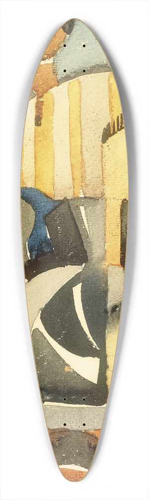 Fermn Revueltas - The Five-cent Caf 39.3 inch art pintail longboard deck