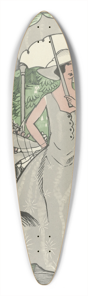 Fernand Simon - Aux Courses 39.3 inch art pintail longboard deck