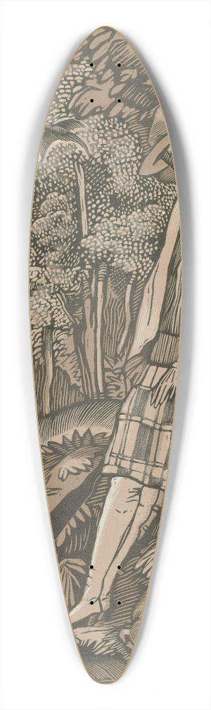 Fernand Simon - La Chasseresse 39.3 inch art pintail longboard deck