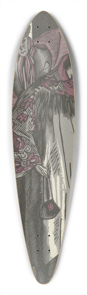 Fernand Simon - Lcran 39.3 inch art pintail longboard deck