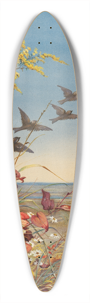 Fidelia Bridges - October 39.3 inch art pintail longboard deck