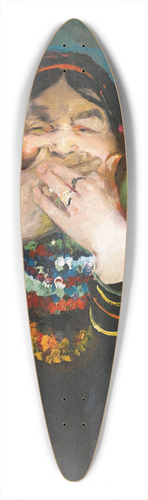 Filipp Malyavin - Laughing Baba 39.3 inch art pintail longboard deck