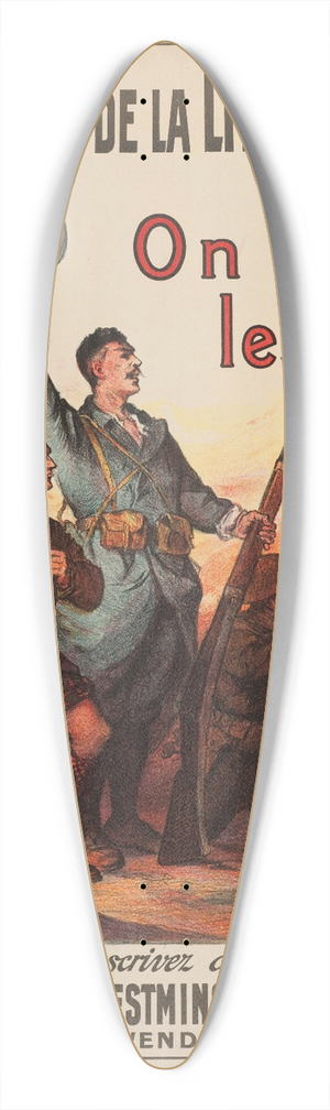 Firmin Bouisset - Emprunt De La Liberation 39.3 inch art pintail longboard deck