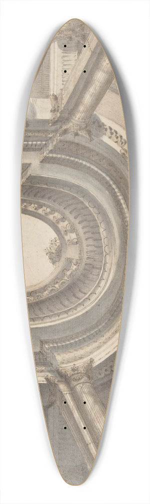 Flaminio Innocenzo Minozzi - Design for a Trompe LOeil Ceiling 39.3 inch art pintail longboard deck