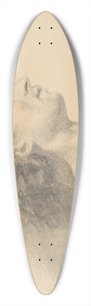 Flicien Rops - Head of aMan 39.3 inch art pintail longboard deck