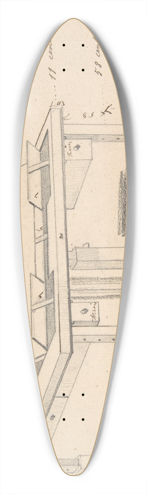 Flicien Rops - Project for a work table 39.3 inch art pintail longboard deck
