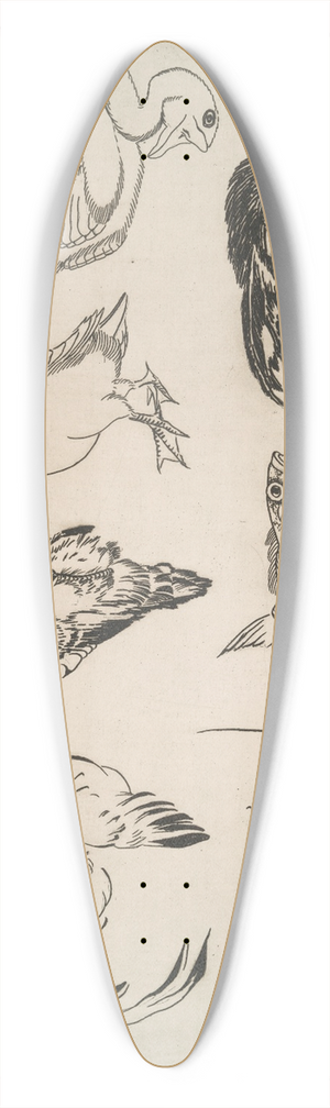 Flix Bracquemond - Canards, poissons, etc 39.3 inch art pintail longboard deck