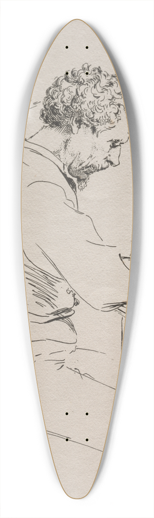 Flix Bracquemond - Charles Kean 39.3 inch art pintail longboard deck