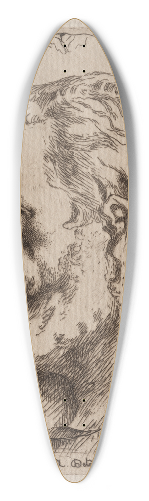 Flix Bracquemond - Charles Meryon 39.3 inch art pintail longboard deck