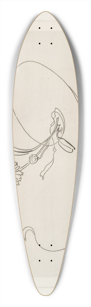 Flix Bracquemond - Petit plat [marguerite]. 39.3 inch art pintail longboard deck