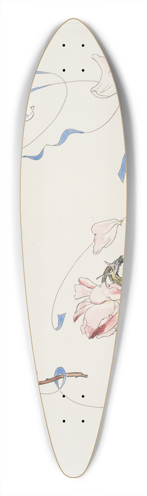 Flix Bracquemond - Plateau de la soupire ronde (modle de coloris). 39.3 inch art pintail longboard deck
