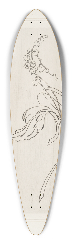 Flix Bracquemond - Ravier [dcor de muguet]. 39.3 inch art pintail longboard deck