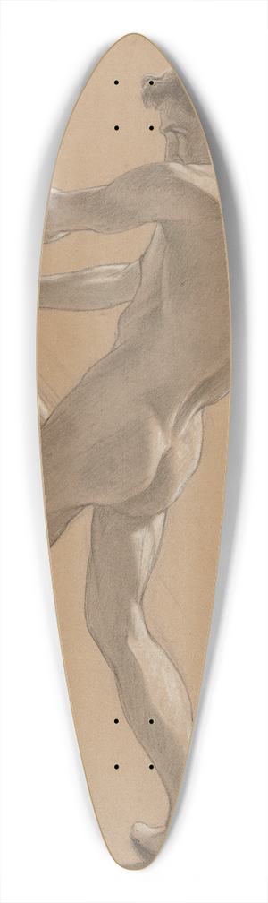 Flix Fossey - Study of an Oarsman 39.3 inch art pintail longboard deck