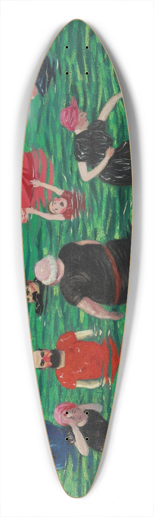 Flix Vallotton - La baignade  Etretat 39.3 inch art pintail longboard deck