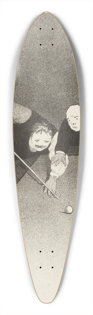 Flix Vallotton - Les Raseurs 39.3 inch art pintail longboard deck