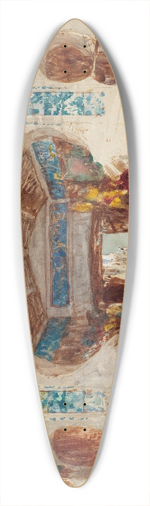 Flix Ziem - Bazar  Constantinople 39.3 inch art pintail longboard deck