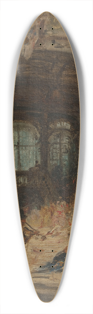 Flix Ziem - Fte dans un palais  Naples 39.3 inch art pintail longboard deck