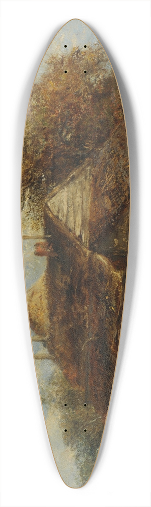Flix Ziem - La Chaumire 39.3 inch art pintail longboard deck