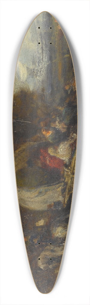Flix Ziem - Le chariot 39.3 inch art pintail longboard deck