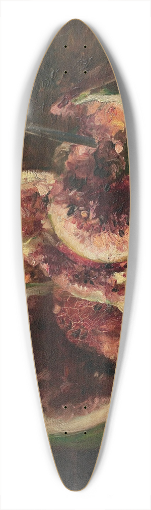 Flix Ziem - Nature Morte Aux Pastques Et Couteau 39.3 inch art pintail longboard deck