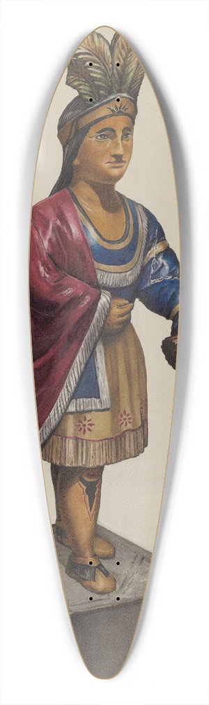 Flora Merchant - Cigar Store Indian 39.3 inch art pintail longboard deck