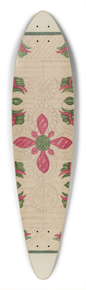 Florence Hastings - Applique Quilt 39.3 inch art pintail longboard deck