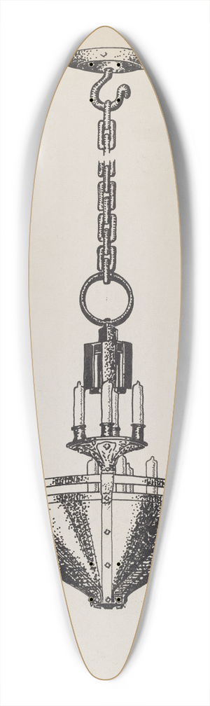 Florence Huston - Chandelier 39.3 inch art pintail longboard deck