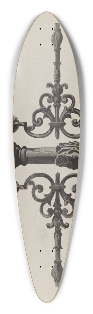 Florence Huston - Iron Fence 39.3 inch art pintail longboard deck