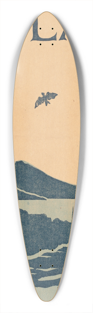 Florence Lundborg - The lark November 39.3 inch art pintail longboard deck
