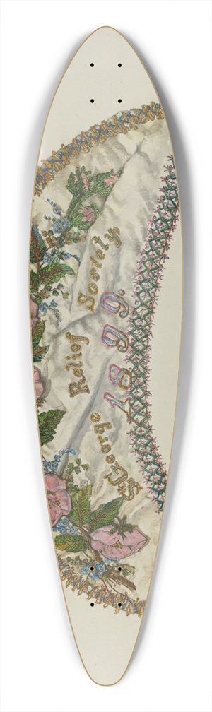 Florence Truelson - Patchwork Quilt  Section 39.3 inch art pintail longboard deck