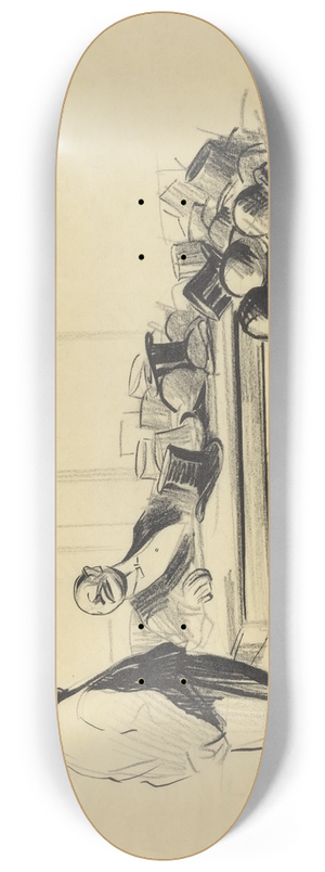 Jean-Louis Forain - Cest la Paix. Tu vois pas un kepi! 8.25 inch art skate deck