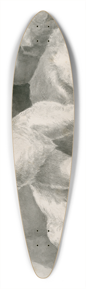 Floris Verster - Two polar bears 39.3 inch art pintail longboard deck