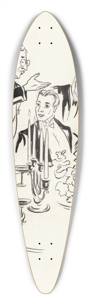 F. Ockerse - Man geeft een speech bij een diner 39.3 inch art pintail longboard deck