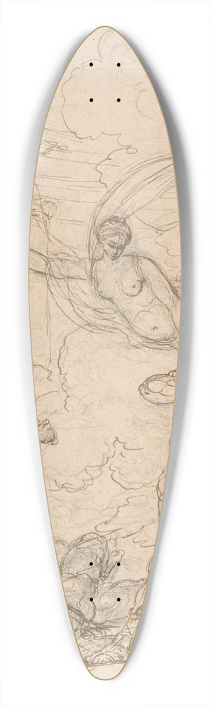 Francesco Albani - Goddess Inciting a Warrior 39.3 inch art pintail longboard deck