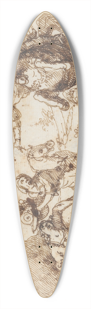Francesco Allegrini - Scene from Tassos GerusalemmeLiberata 39.3 inch art pintail longboard deck