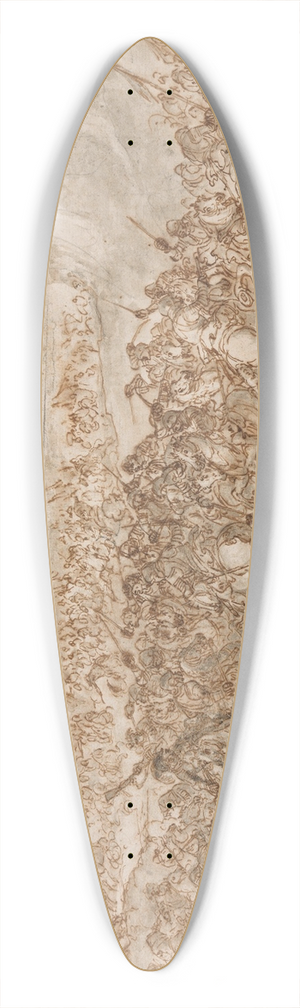 Francesco Antonio Simonini - A Cavalry Battle before a City 39.3 inch art pintail longboard deck