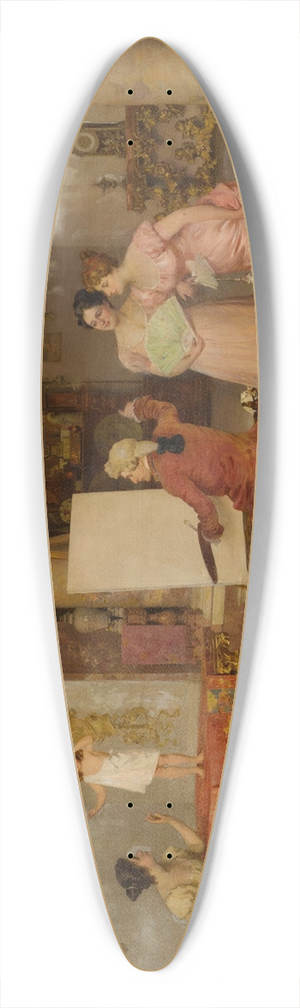 Francesco Beda - The Little Model 39.3 inch art pintail longboard deck
